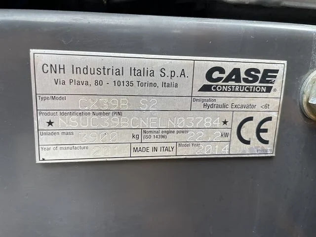 Case CX 39B S2 + 3 GODETS + GRAPPIN