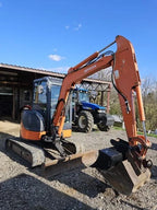 Mini-pelle HITACHI ZX35U-2 – 3,5 T + 3 Godets – Garantie 12 mois