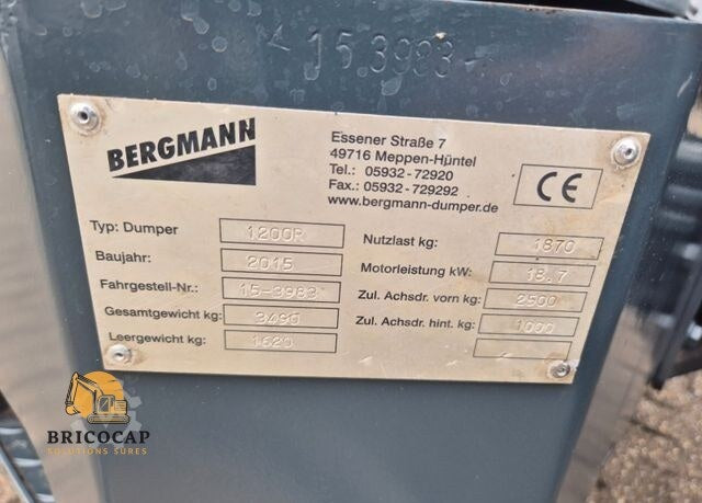 Dumper BERGMANN 1200 R 3500 Stunden *Top*