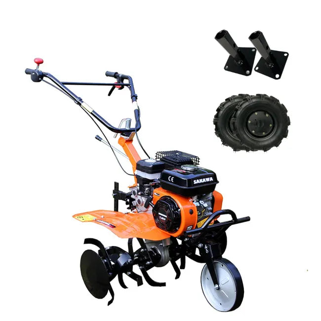 Motobineuse Start Manual 1G72 7.5CV 3v + Roues et Paires D'axes Fixes