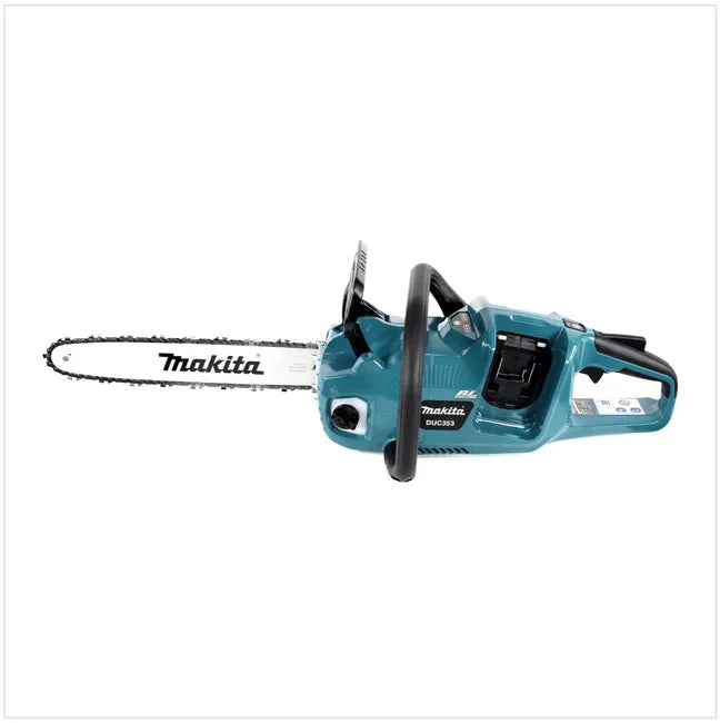 Makita DUC 353 Brushless Li-Ion Tronçonneuse sans fil 2 x 18 V = 36 V + 2x Batteries BL 1850 5,0 Ah + Chargeur double DC18RD
