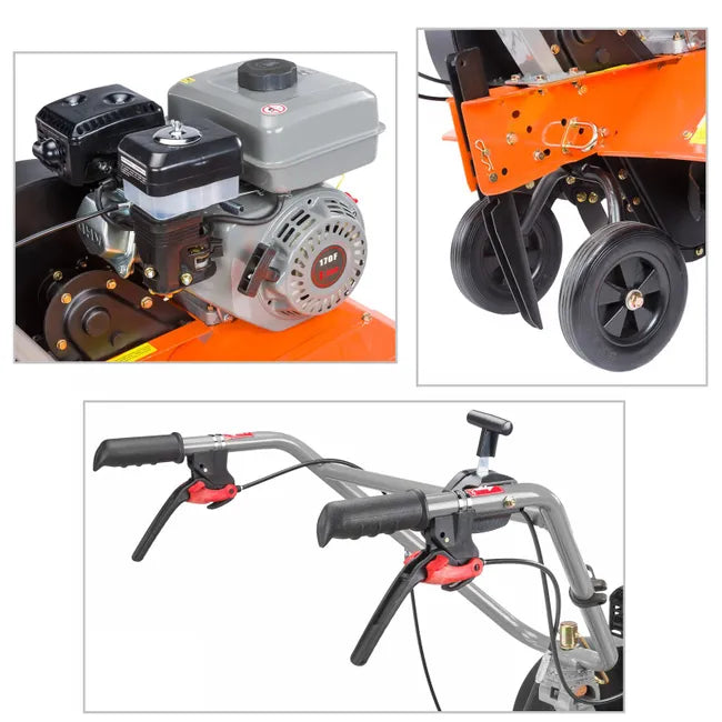 Motoculteur essence 7CV 210 cm³ 6 lames largeur de travail 30 à 85 cm