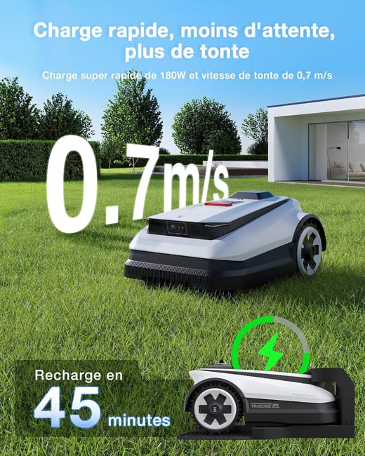 ECOVACS Goat A1600 RTK Robot Tondeuse sans Fil Périphérique 1600 m², Navigation RTK+Vision