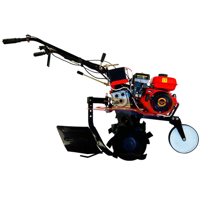 Motobineuse 7CV Démarrage Électrique + Roues 400x8 + Manchons + Arrache-patates + asurcador