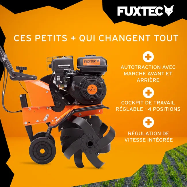 Motoculteur thermique - FUXTEC FX-AF1212 - 212cm3 motobineuse largeur 85cm