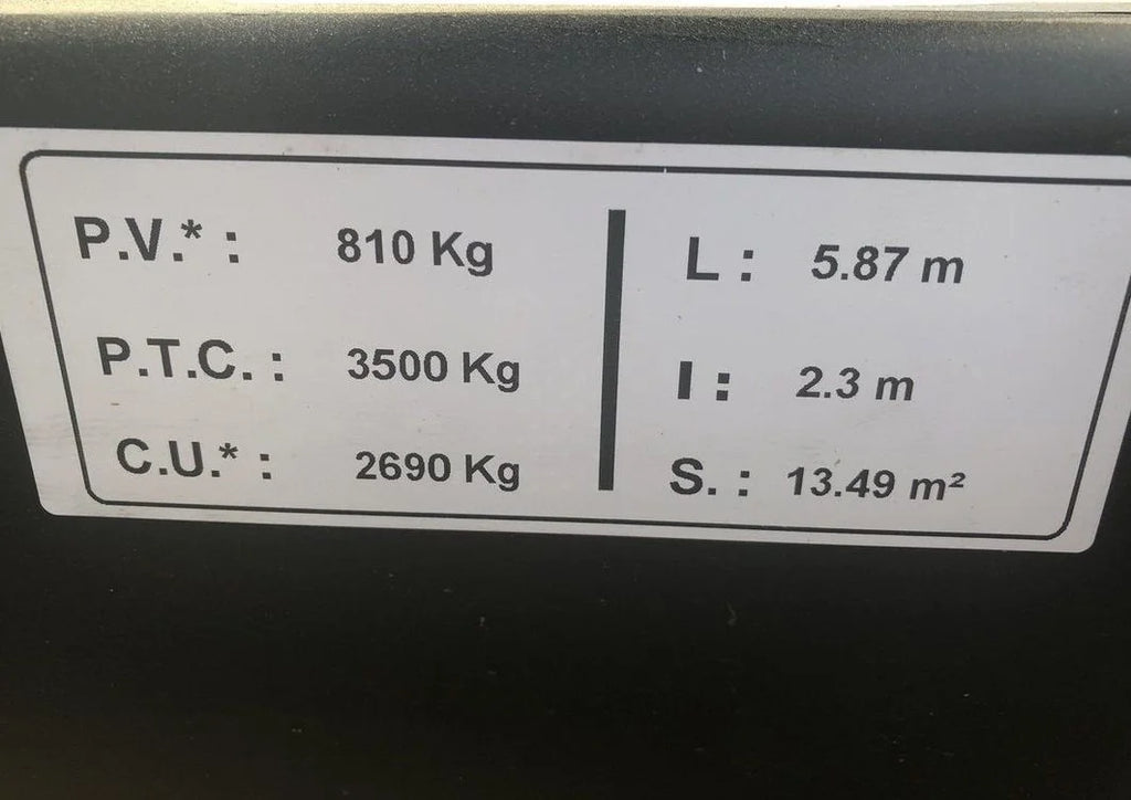 Remorque Hubiere TPF35 / 3.5 Tonnes
