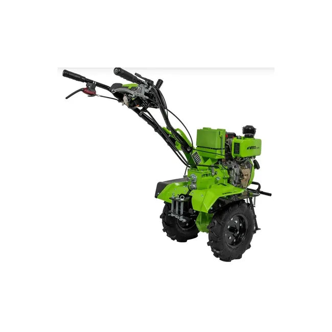 Motobineuse Diesel Moteur 4T 7 CV 246 cm3 Motoculteur avec fraises et butteur Démarrage électrique VITO