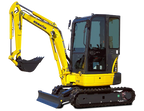 Mini-pelle KOMATSU PC26MR – 2,8 T compacte et fiable + 3 Godets – Garantie 12 mois