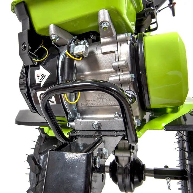 Motoculteur à essence Moteur 4T 212 Cm3 7CV 5200W + Jeu de FRAISES + Butteur VITO