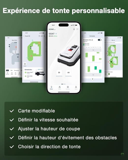 ECOVACS Goat A1600 RTK Robot Tondeuse sans Fil Périphérique 1600 m²