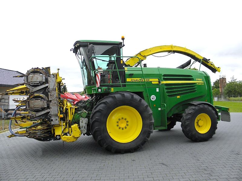 John Deere 7750 ProDrive Année 2008, Kemper JD375, Ramasseur d'herbe