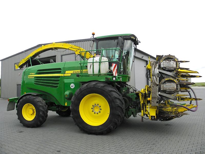 John Deere 7750 ProDrive Année 2008, Kemper JD375, Ramasseur d'herbe