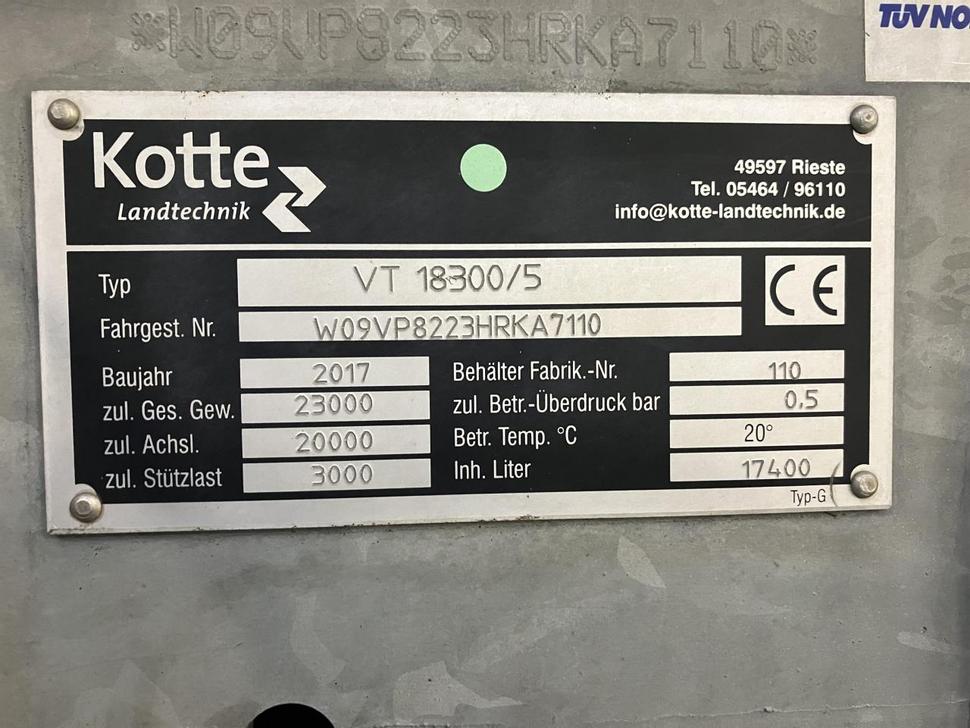 CUVE KOTTE 17400Litres